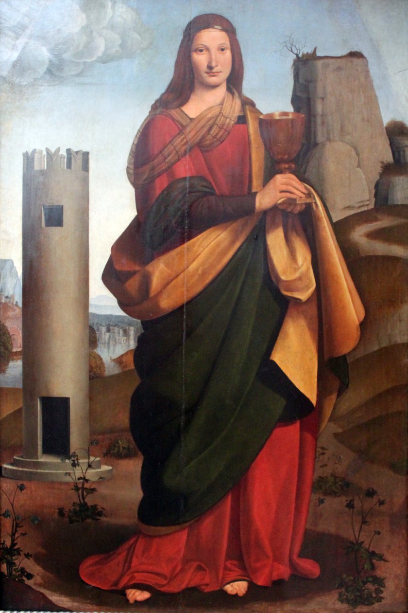 St Barbara av Giovanni Antonio Boltraffio