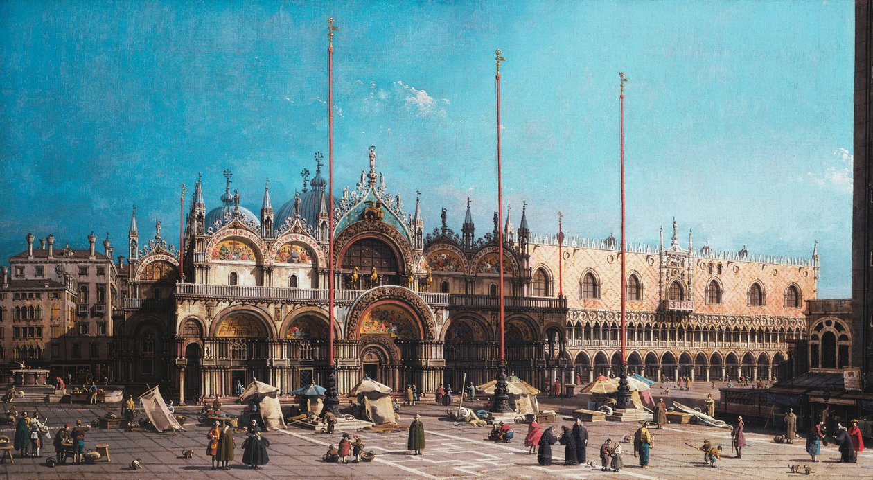 San Marco och Dogepalatset, Venedig, av Giovanni Antonio Canal