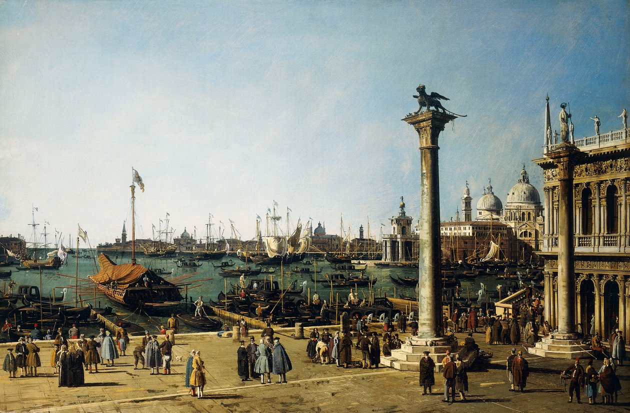 Bacino di S. Marco, Venedig, från Piazzetta, av Giovanni Antonio Canal