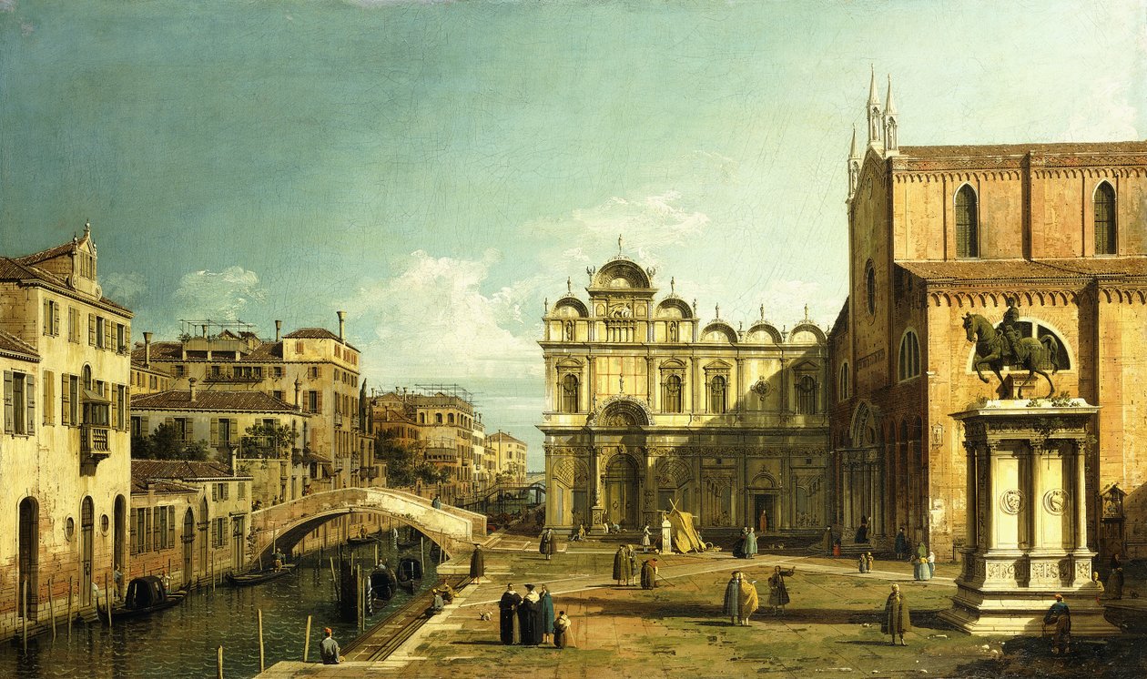 Campo Santi Giovanni e Paolo, Venedig, 1738-9 av Giovanni Antonio Canal