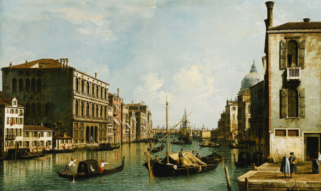 Canal Grande, Venedig, med blick österut från Campo S. Vio, av Giovanni Antonio Canal