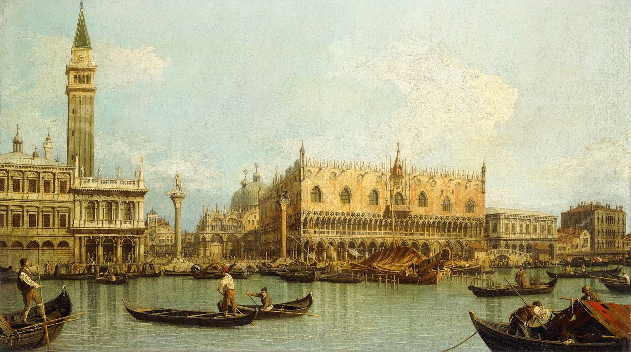 Molo, Venedig, från Bacino di S. Marco, av Giovanni Antonio Canal
