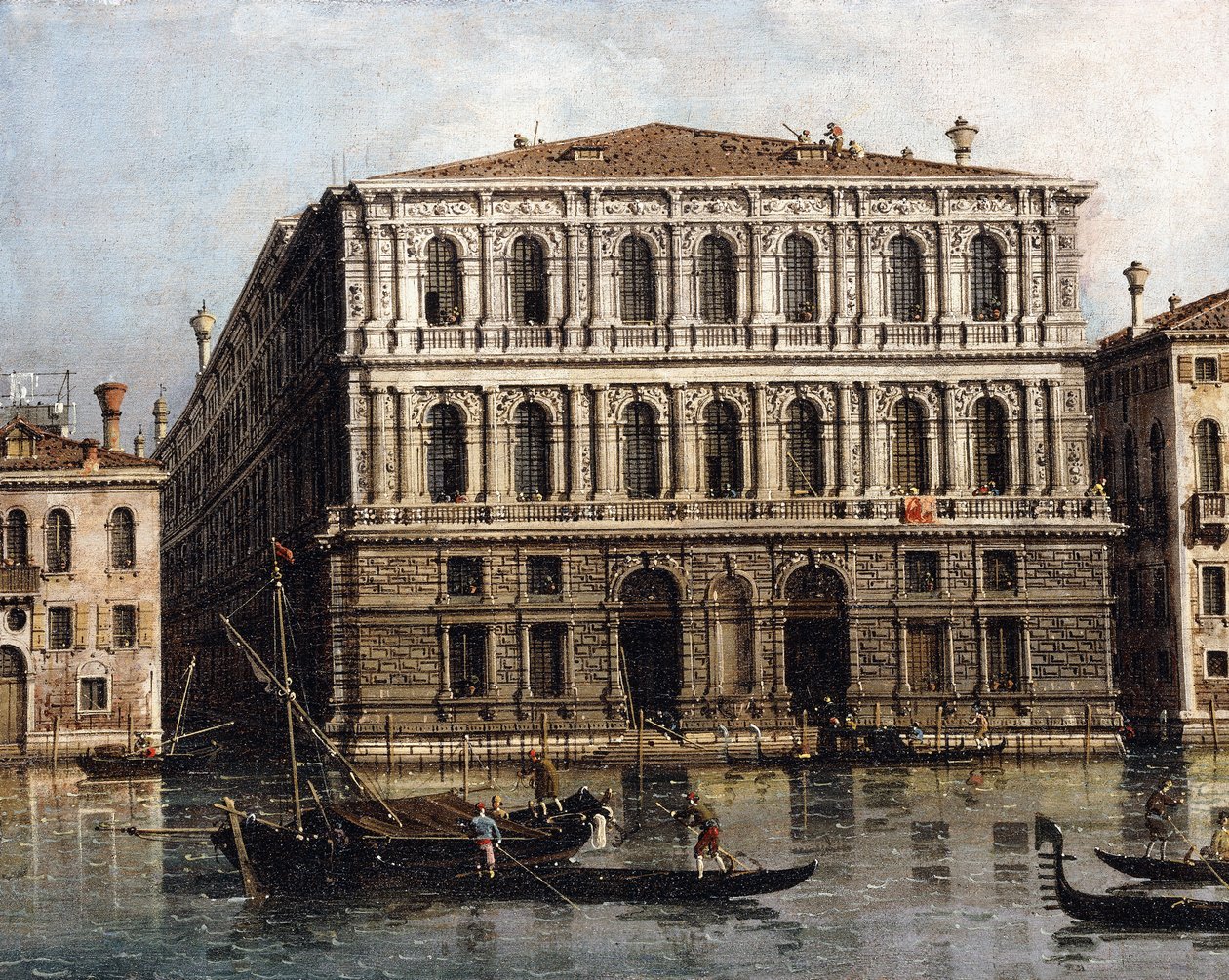 Palazzo Pesaro från Canal Grande, Venedig, av Giovanni Antonio Canal