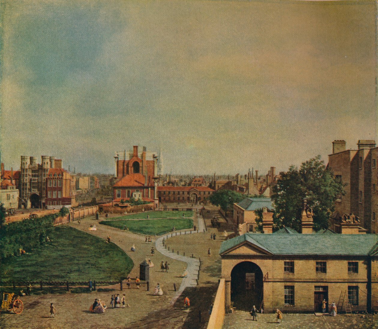 Whitehall från Richmond House, 1746 av Giovanni Antonio Canal