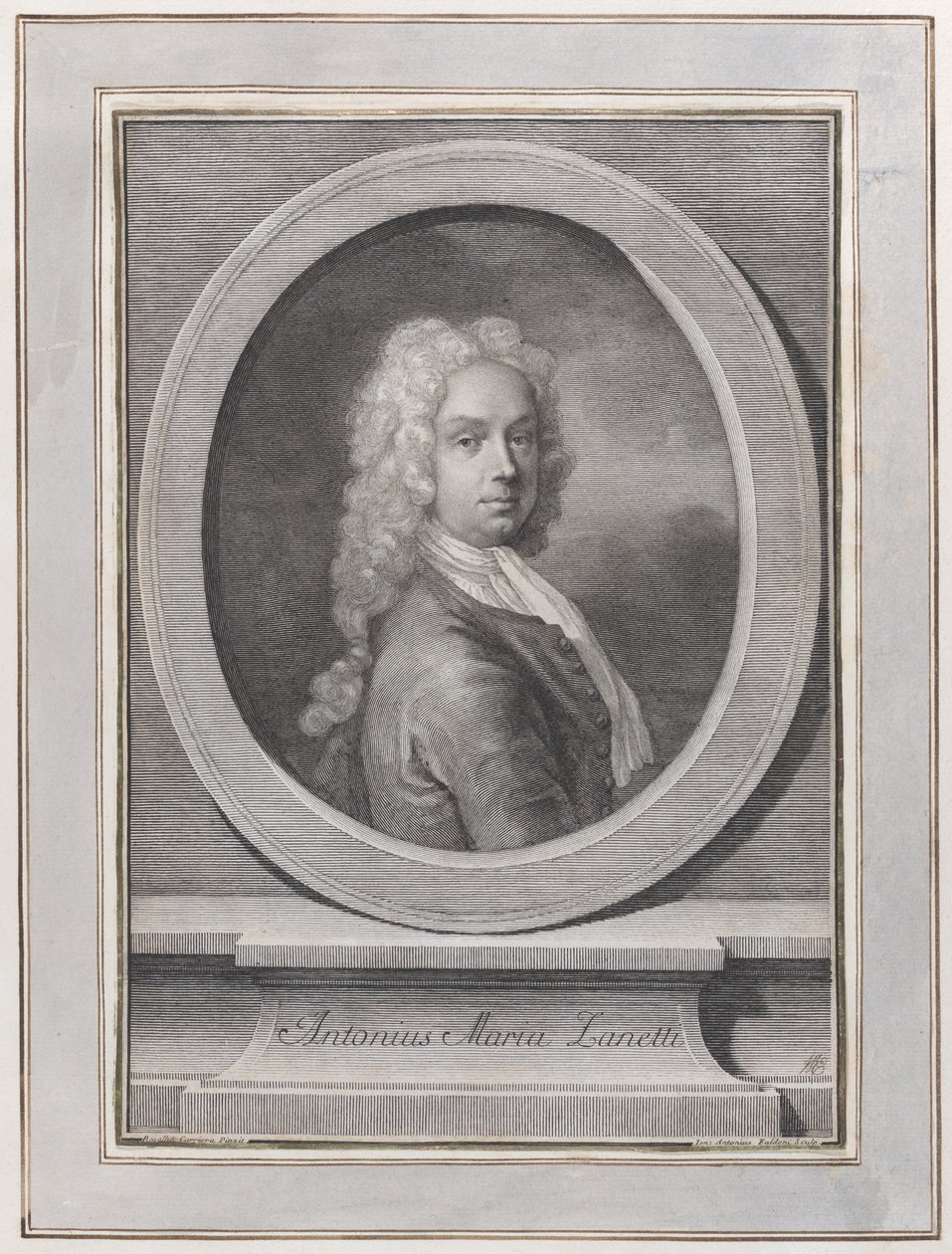 Porträtt av Anton Maria Zanetti den äldre, ca. 1725. av Giovanni Antonio Faldoni
