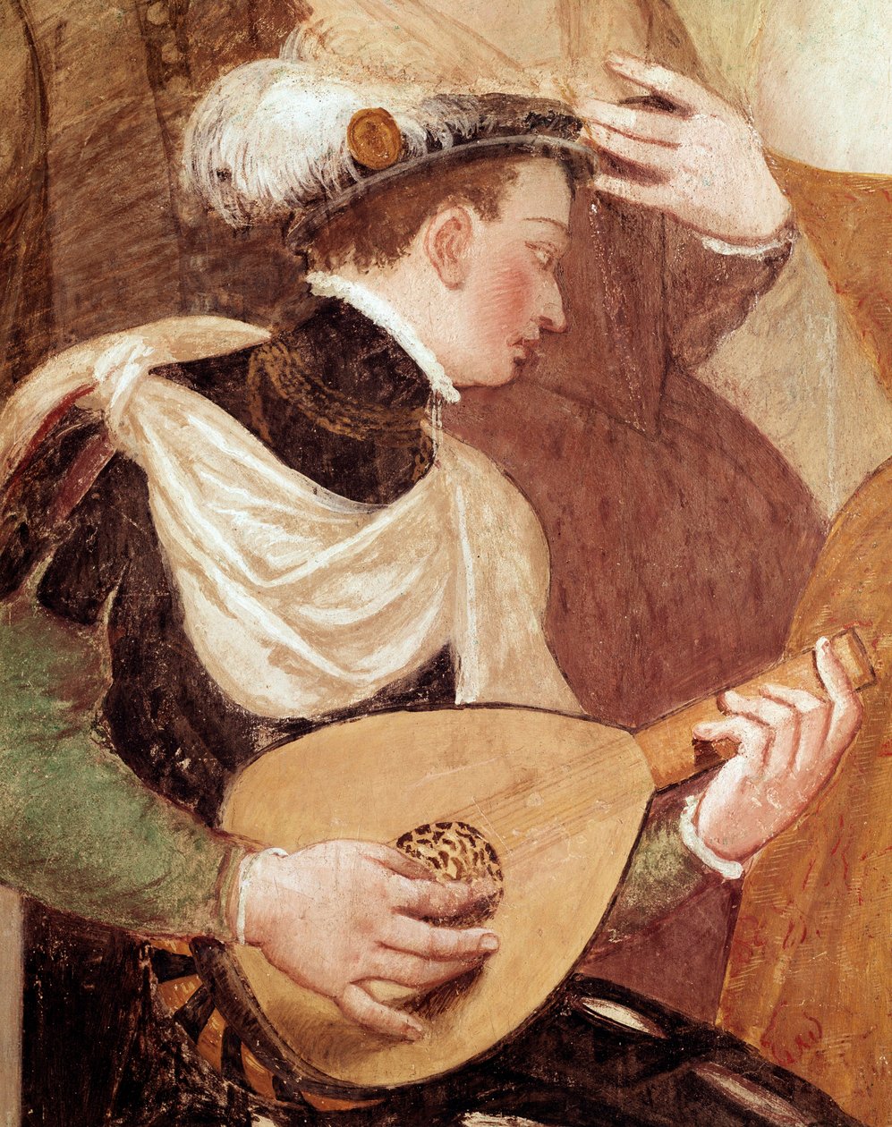 Dansinbjudningar, detalj (fresco av Giovanni Antonio Fasolo