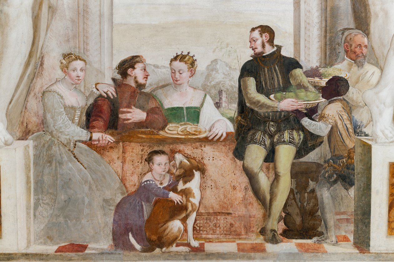 The Banquet, Main Hall, ca 1570 (fresk) av Giovanni Antonio Fasolo