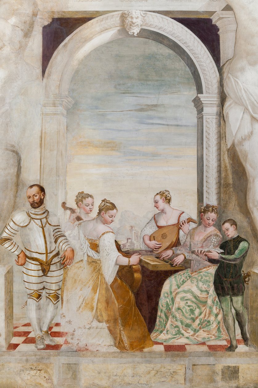 The Concert, Main Hall, ca 1570 (fresk) av Giovanni Antonio Fasolo