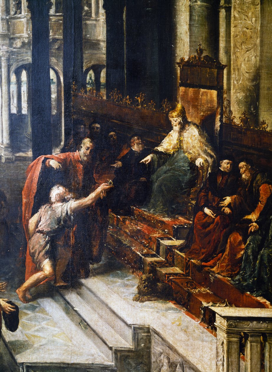 Fiskare som ger ringen till dogen av Venedig Bartolomeo Gradenigo av Giovanni Antonio Guardi