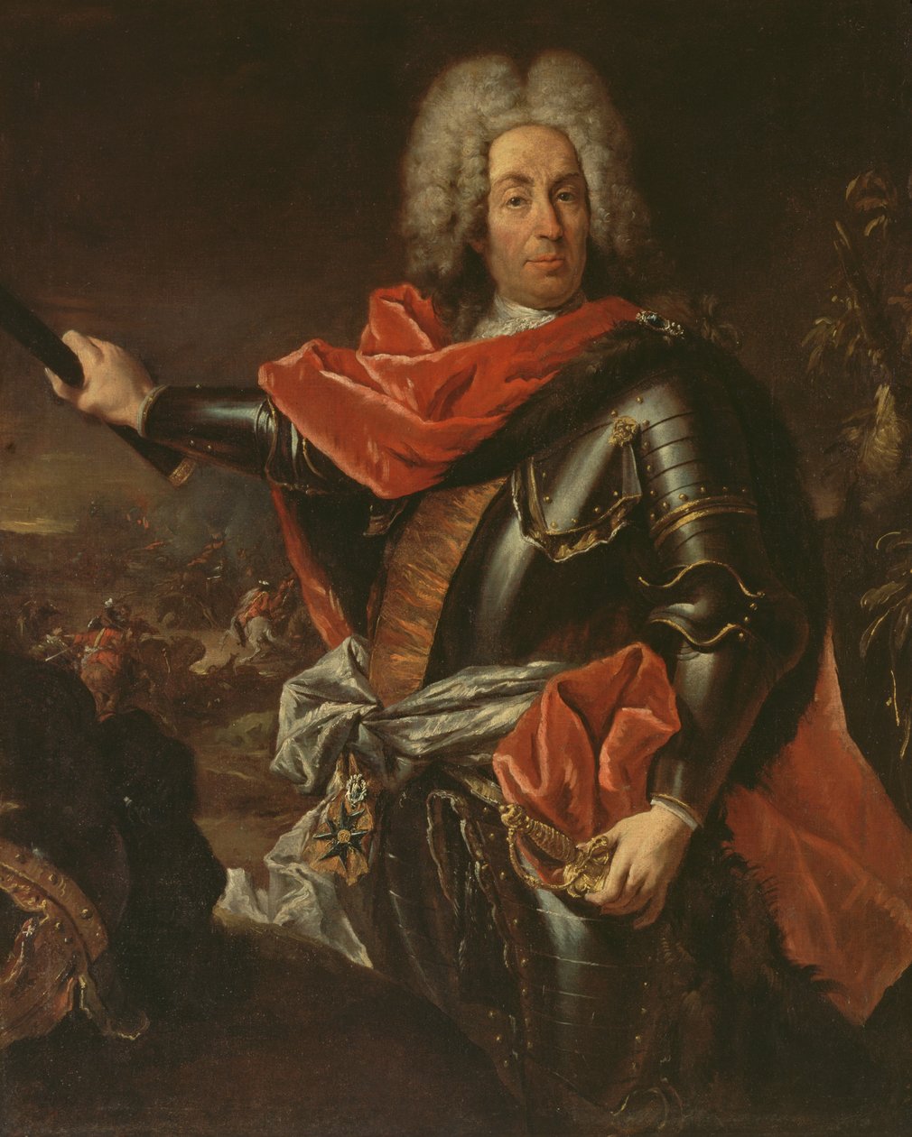 Porträtt av marskalk Mattia von Schulemburg (olja på duk) av Giovanni Antonio Guardi