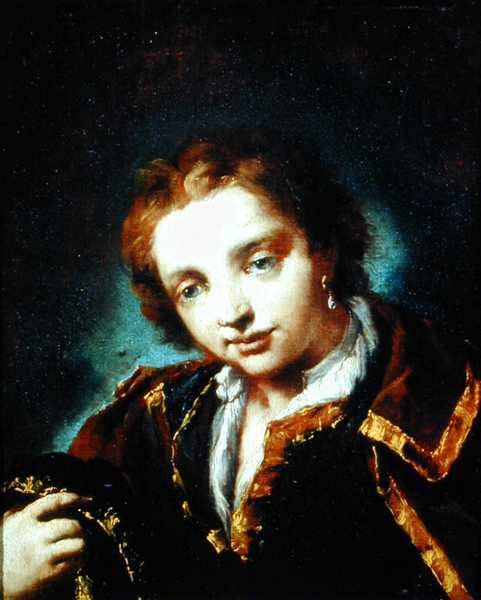 Porträtt av en ung man (olja på duk) av Giovanni Antonio Guardi