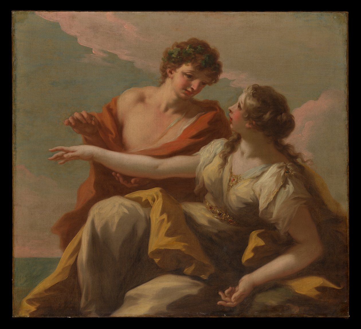 Bacchus och Ariadne av Giovanni Antonio Pellegrini