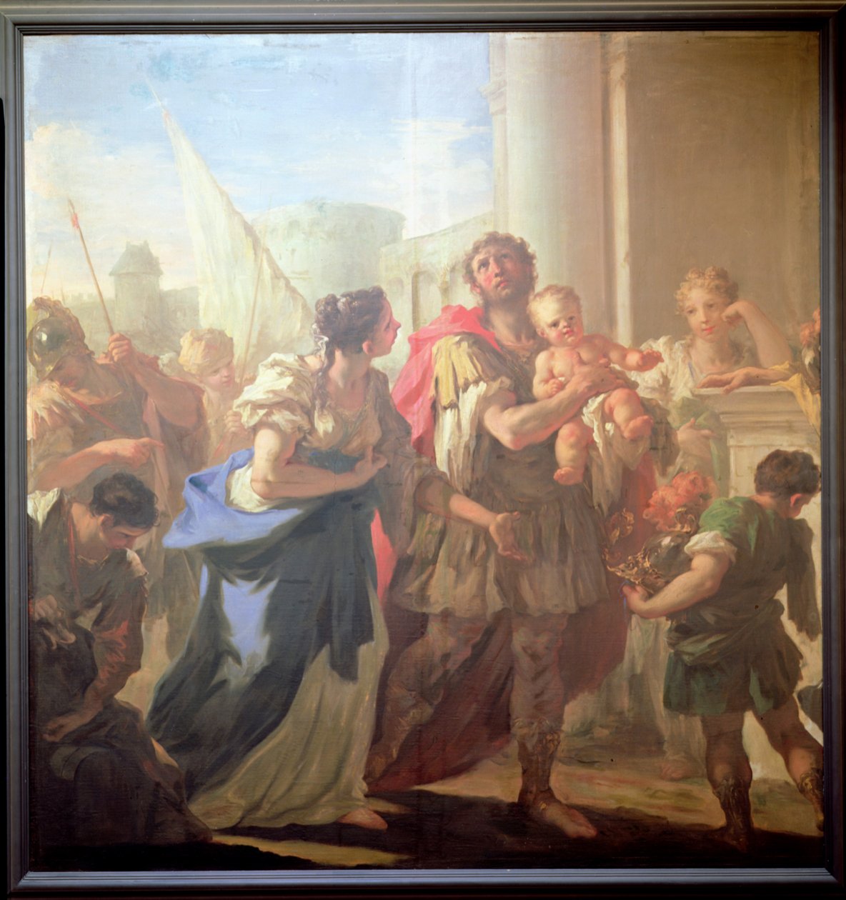 Hector och Andromache, ca 1708-10 (olja på duk) av Giovanni Antonio Pellegrini