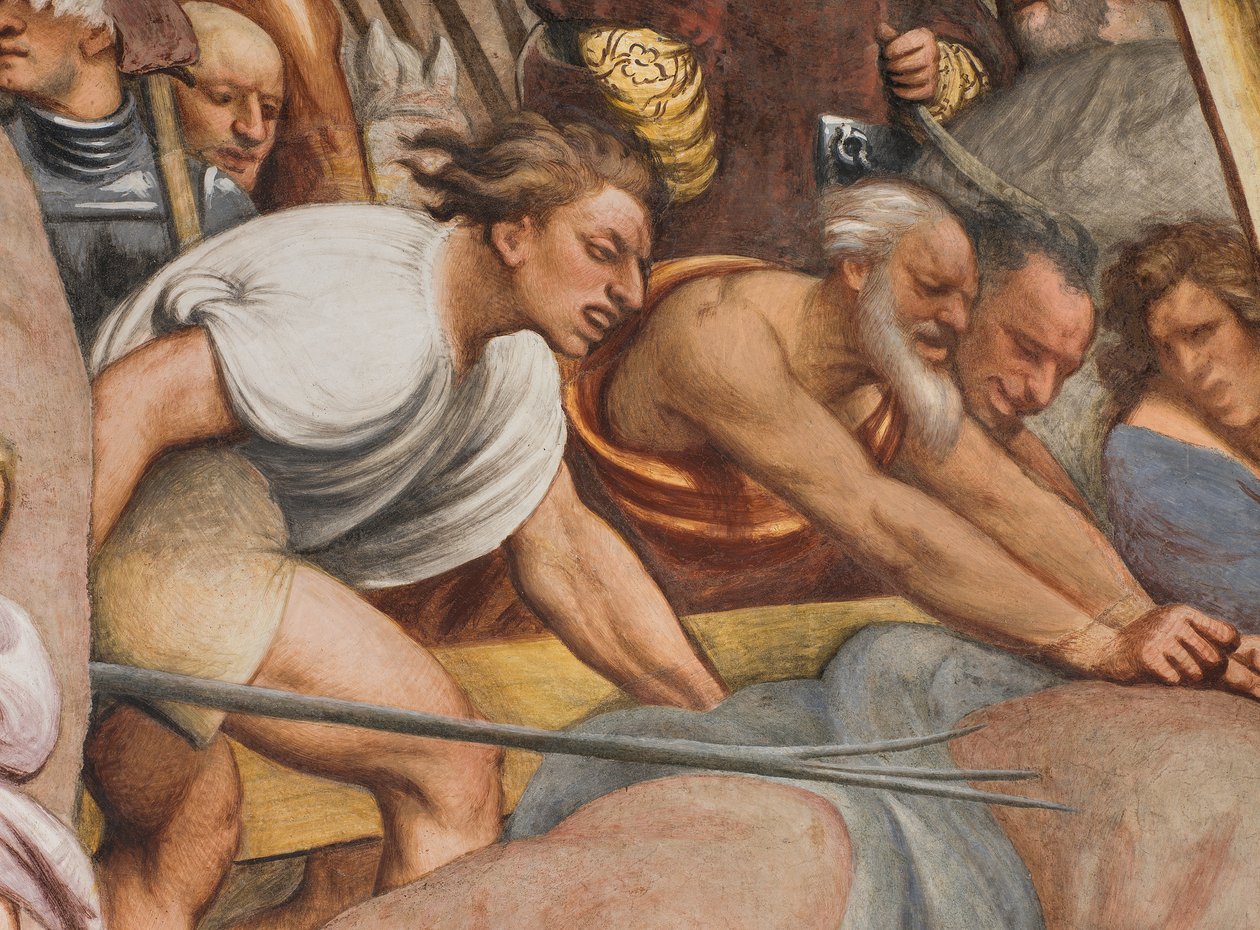 Centralskepp, Andra Sydspann, Jesus faller under korset, Il Pordenone av Giovanni Antonio Pordenone