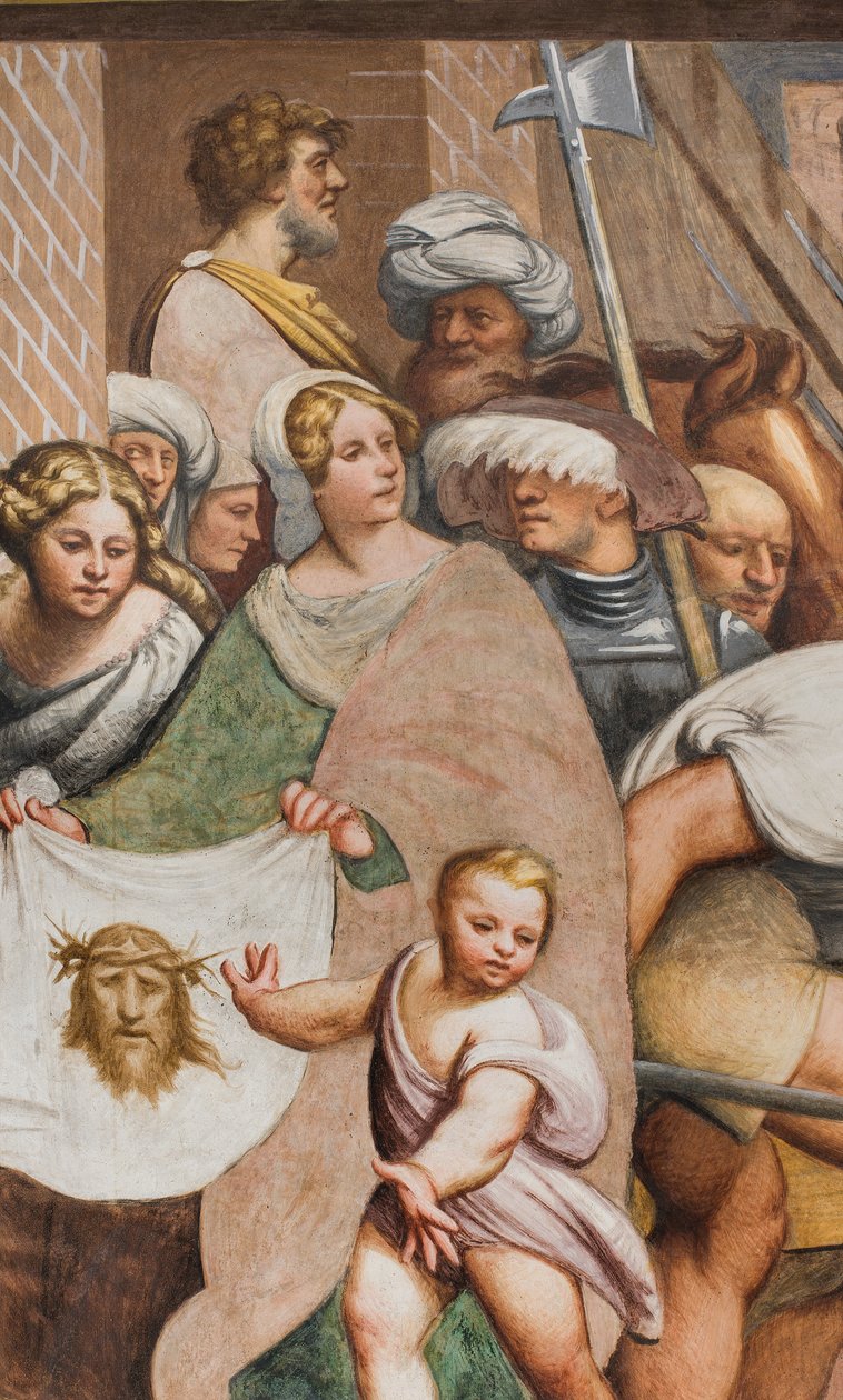 Centralskepp, Andra Sydspann, Jesus faller under korset, Il Pordenone av Giovanni Antonio Pordenone