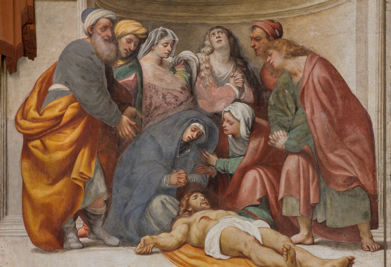 Counterfacata, IL Pordenone, Deposition 1522, detalj av Giovanni Antonio Pordenone