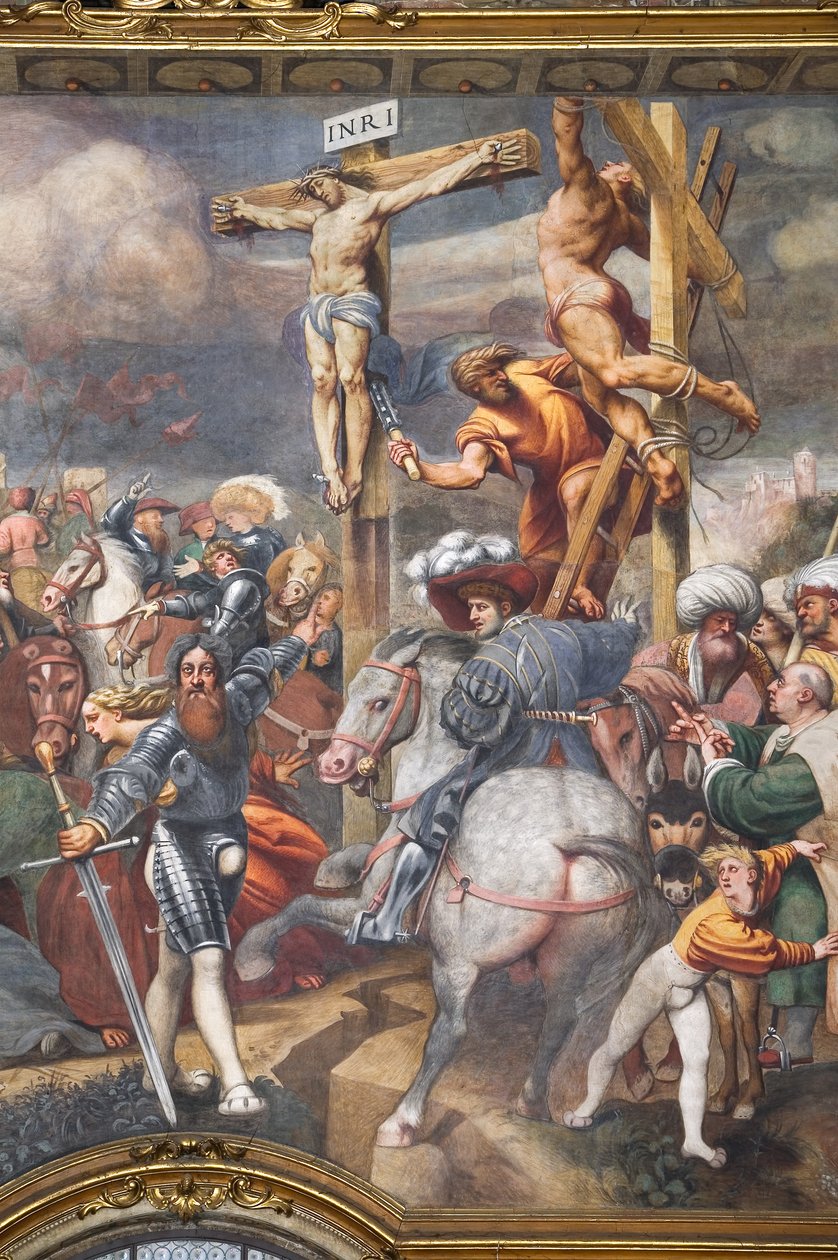 Korsfästelse, detalj av 2562703 och 2562705 av Giovanni Antonio Pordenone