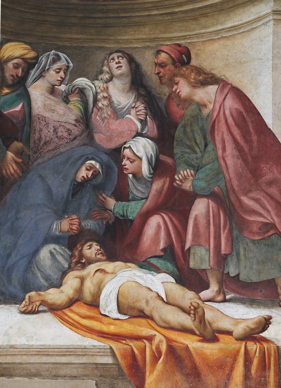 Deposition, detalj om 2562706 av Giovanni Antonio Pordenone