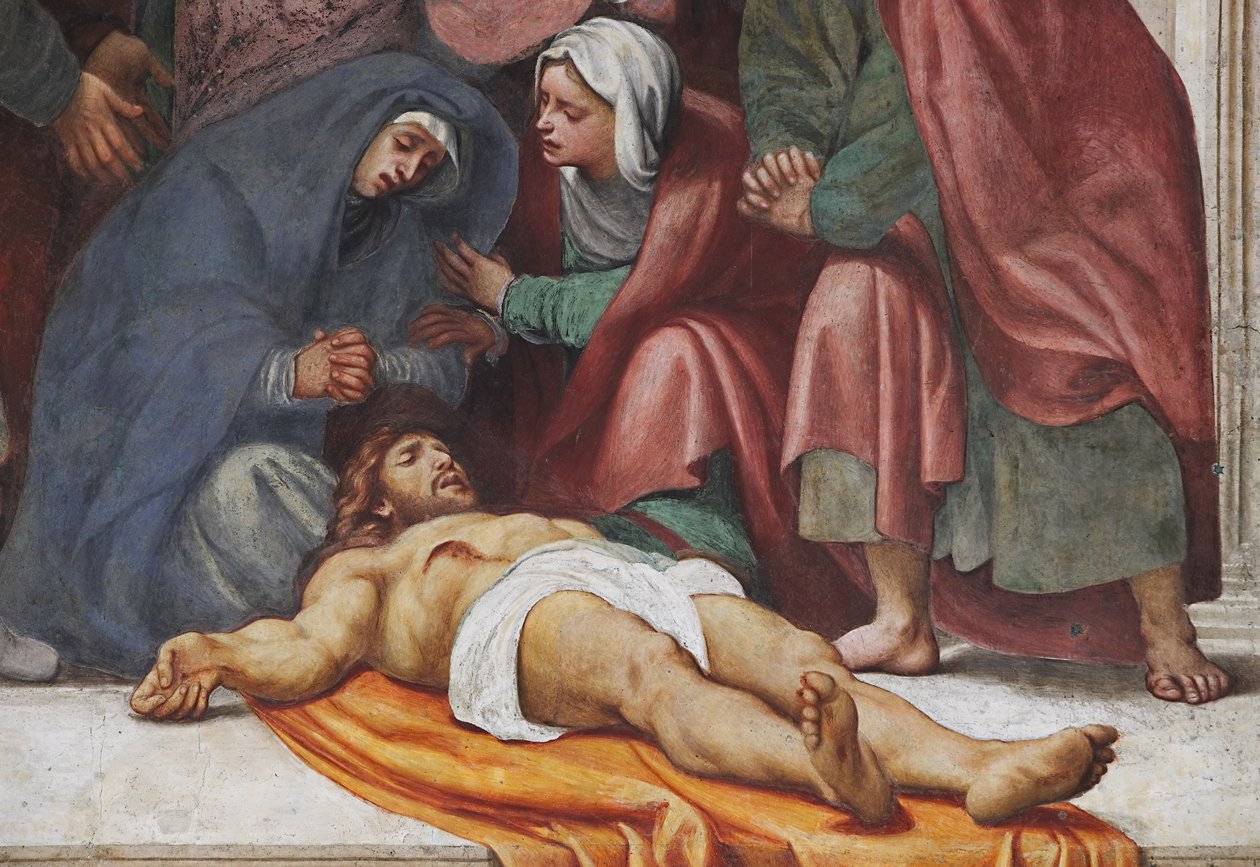 Deposition, detalj om 2562706 av Giovanni Antonio Pordenone