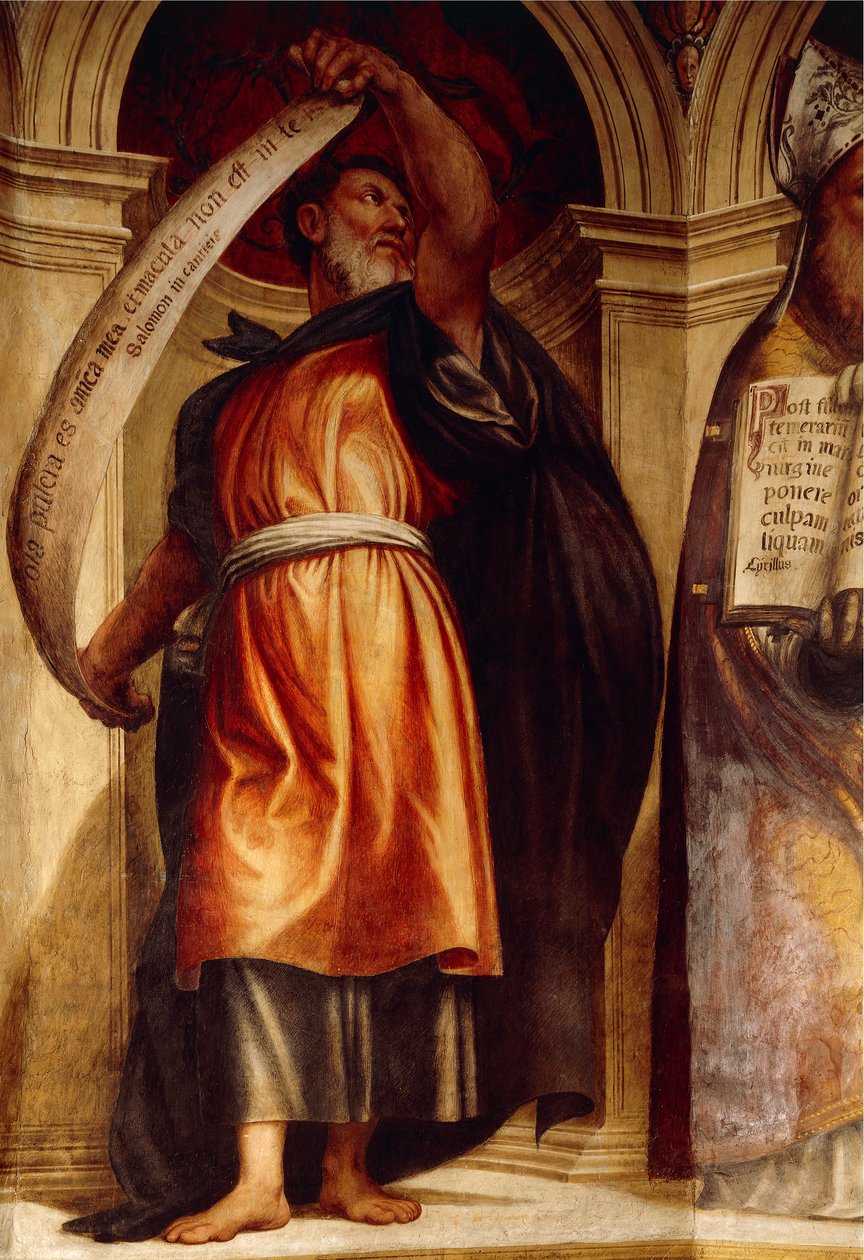 Solomon, Bebådelsekyrkan, St. Annes kapell, Cortemaggiore, Italien av Giovanni Antonio Pordenone