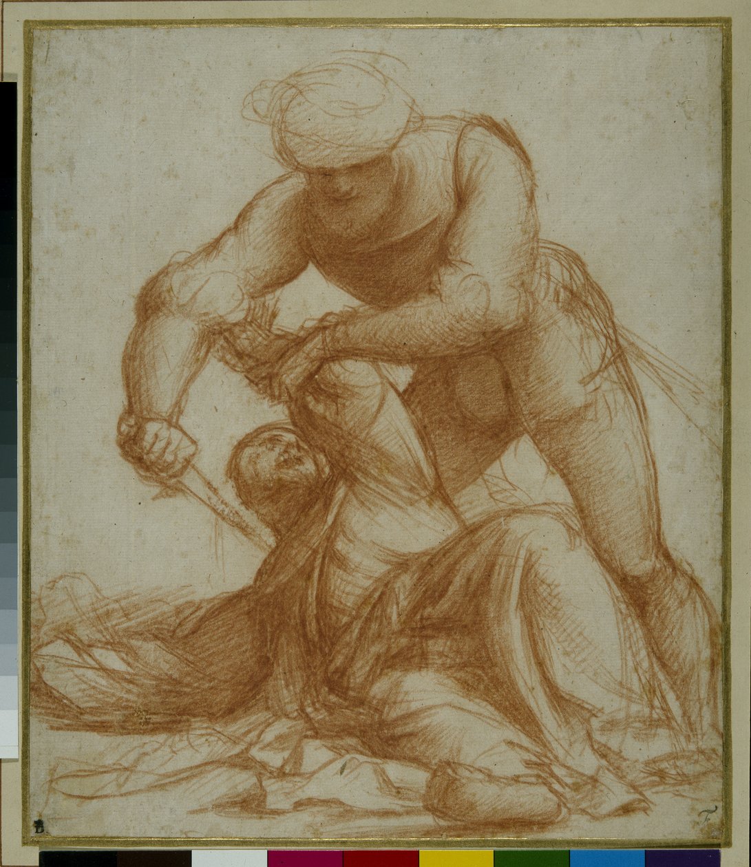 Studie av St Peter Martyrens martyrskap av Giovanni Antonio Pordenone