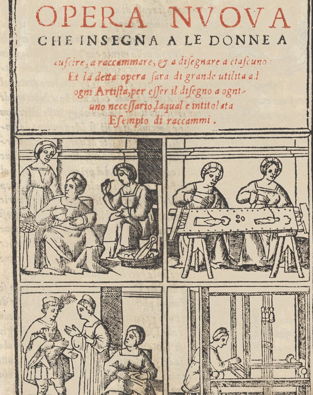 Exempel på recammi, 1530. av Giovanni Antonio Tagliente