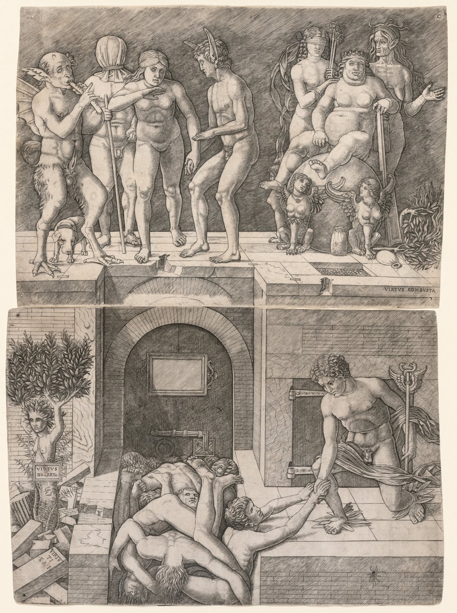 Allegori om den okunniga mänsklighetens fall av Giovanni Antonio da Brescia