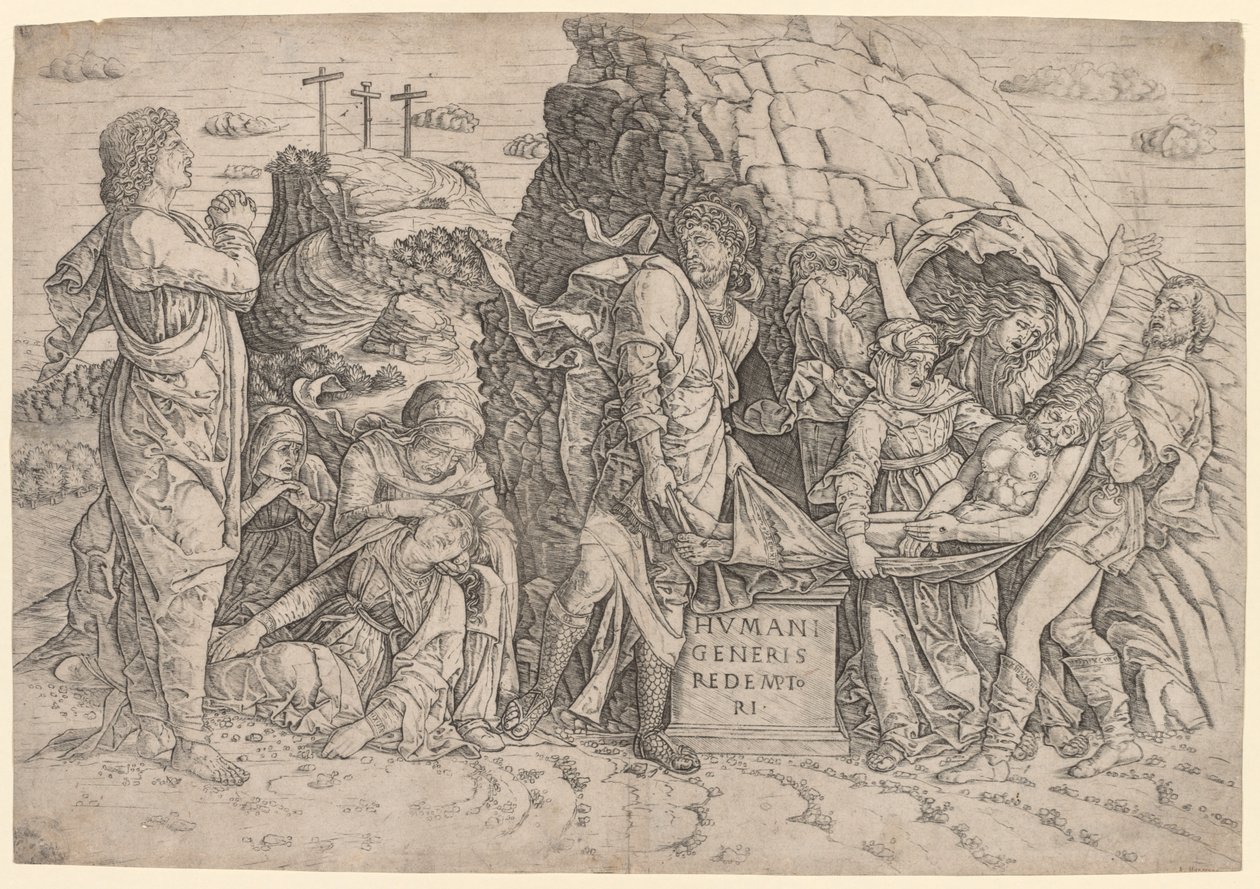 Gravläggning, c. 1509. av Giovanni Antonio da Brescia