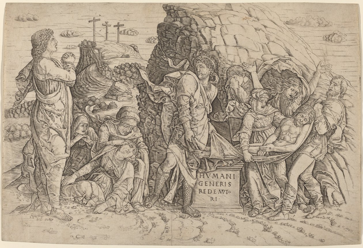 Gravläggningen av Giovanni Antonio da Brescia, after Andrea Mantegna