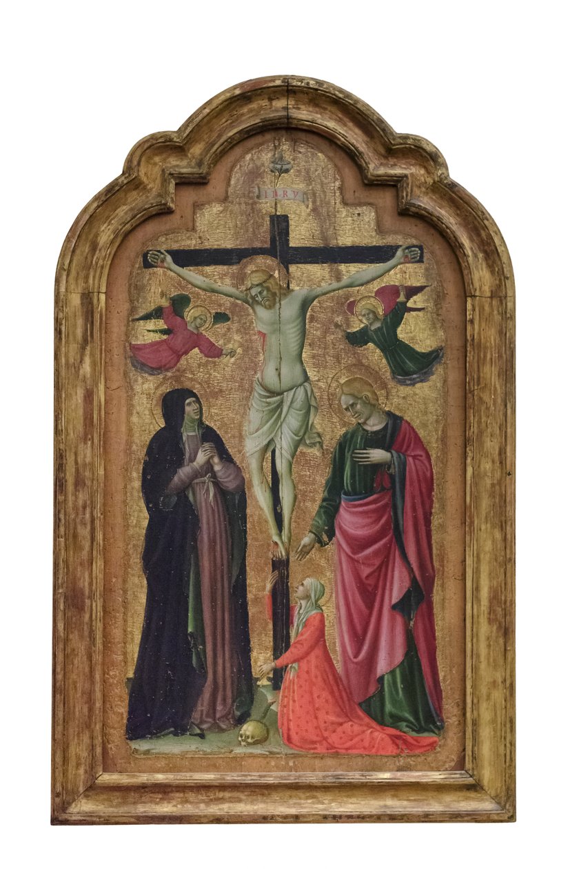 Korsfästelse med Sankta Lucia, ca 1465-70 (tempera på trä) av Giovanni Antonio da Pesaro