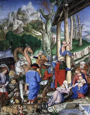 Tillbedjan av Magi av Giovanni B. Castello