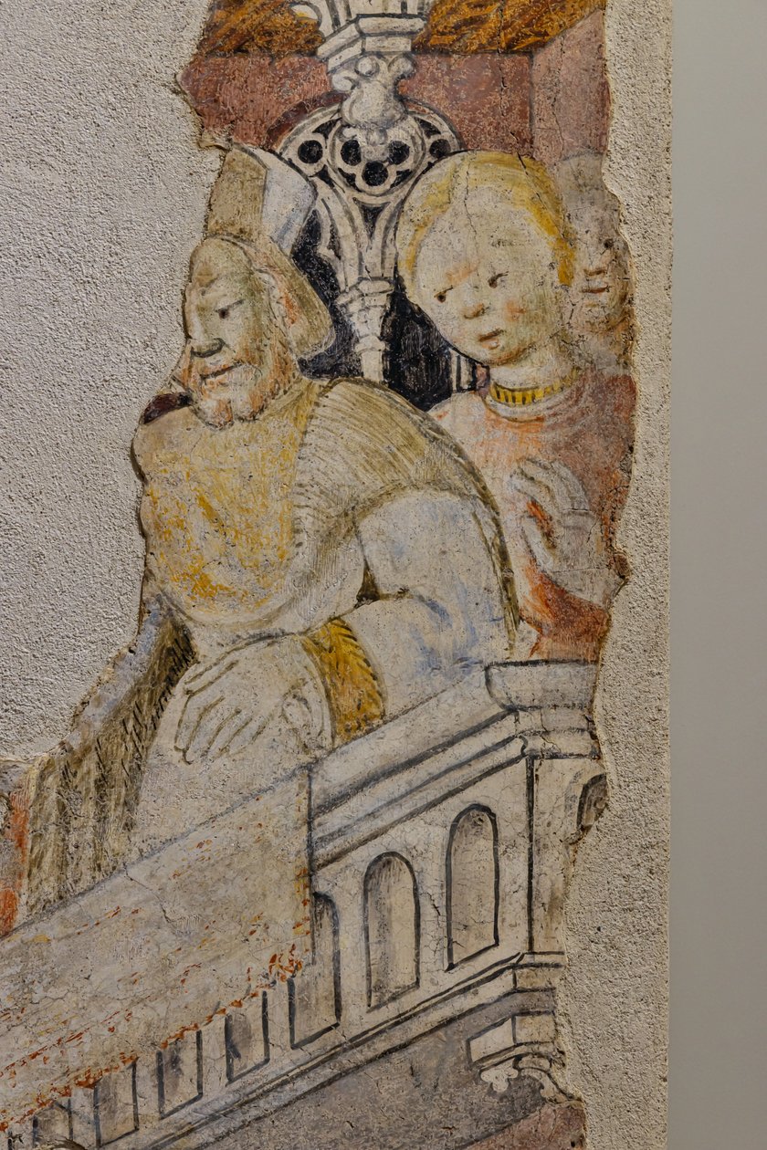 Arkitektur med figurer (fresk) av Giovanni Badile