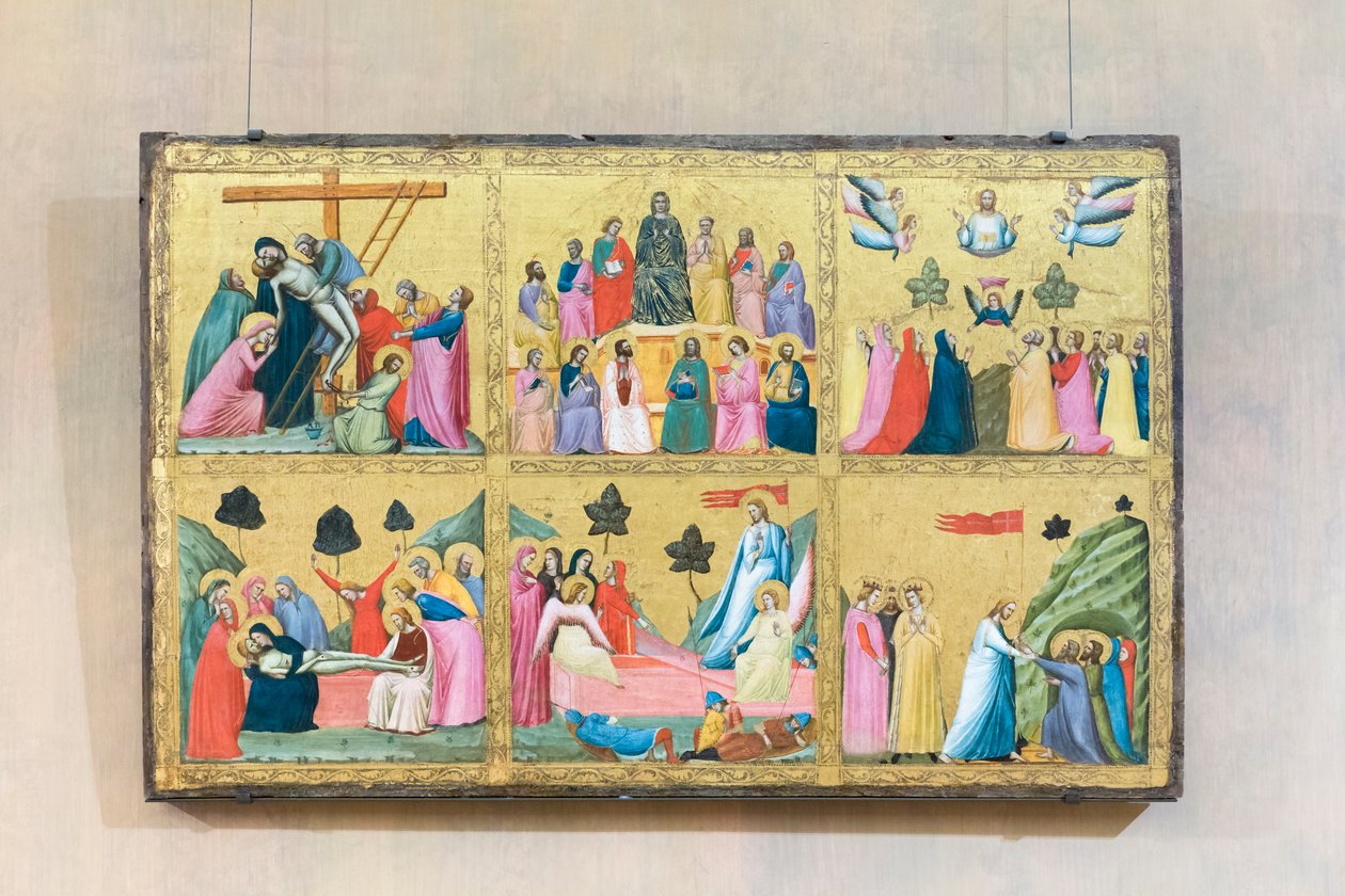Avsnitt från Kristi passion , Giovanni Baronzio, Rimini, aktiv 1343-1345, nationellt galleri för antik konst, Rom, Italien av Giovanni Baronzio da Rimini