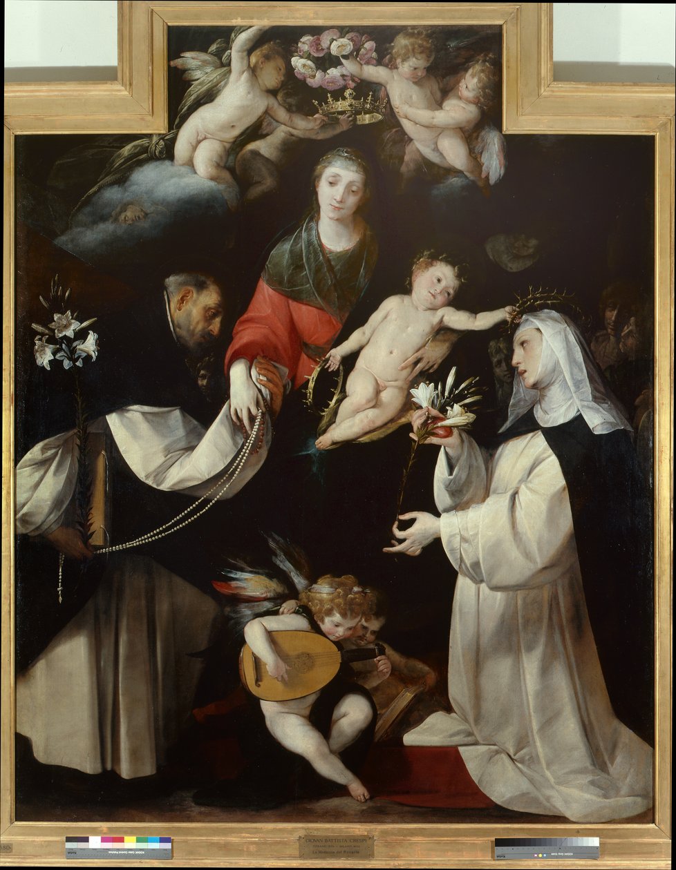 Madonna från Rosenkransen av Giovanni Battista  Crespi