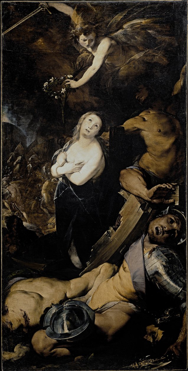 St Catherines martyrskap Målning av Cerano (Giovan Battista Crespi) (1567 / 8-1632) Milano, Santa Maria presso San Celso Italien av Giovanni Battista  Crespi