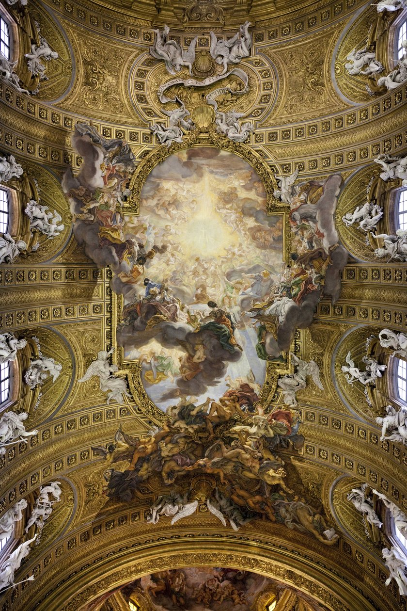 Jesu namns triumf (Il Trionfo del nome di Gesu), en trompe l
