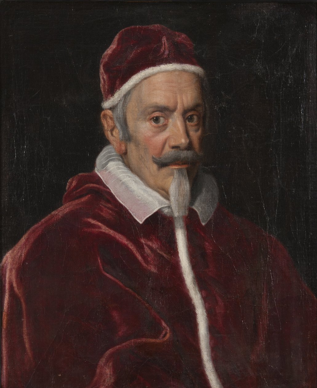 Pape Alexandre VII (Fabio Chigi) - Porträtt av påven Alexander VII (1599-1667), av Gaulli (Il Baciccio), Giovanni Battista (1639-1709). Olja på duk. Mått: 67x56 cm. Nationalmuseum Stockholm av Giovanni Battista  Gaulli