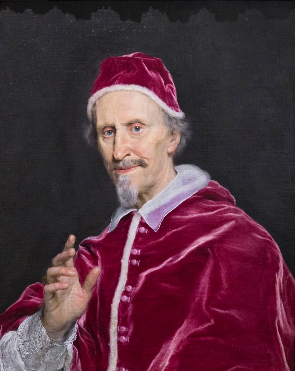 Porträtt av Clement IX Rospigliosi i välsignelse av Giovanni Battista (1639 1709) Gaulli