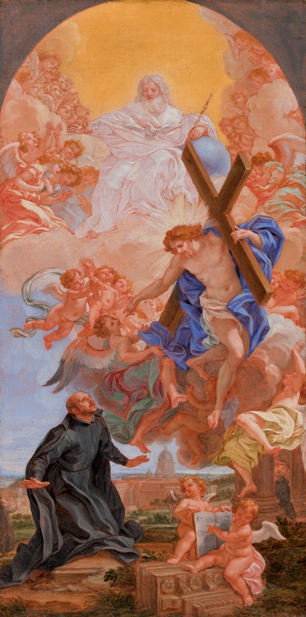 Den helige Ignatius vision av Giovanni Battista (1639 1709) Gaulli