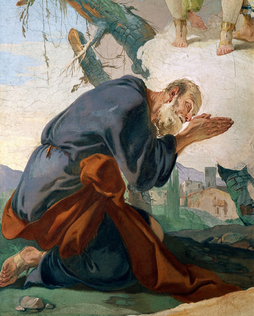 Abraham och änglarna (detalj) av Giovanni Battista Tiepolo