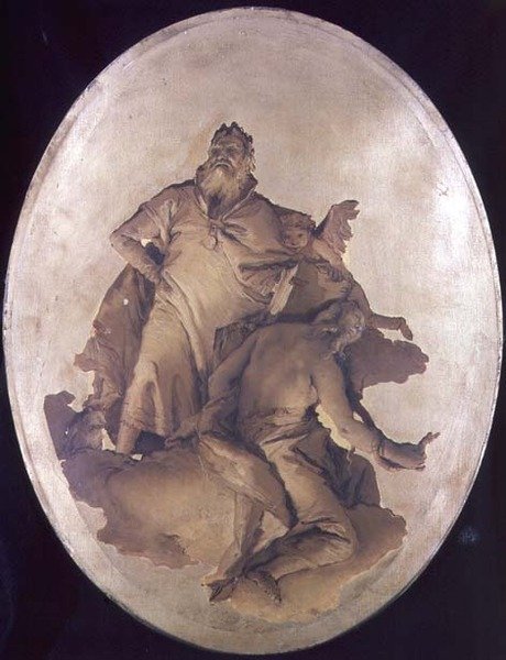 Allegori över förtjänst och försiktighet av Giovanni Battista Tiepolo