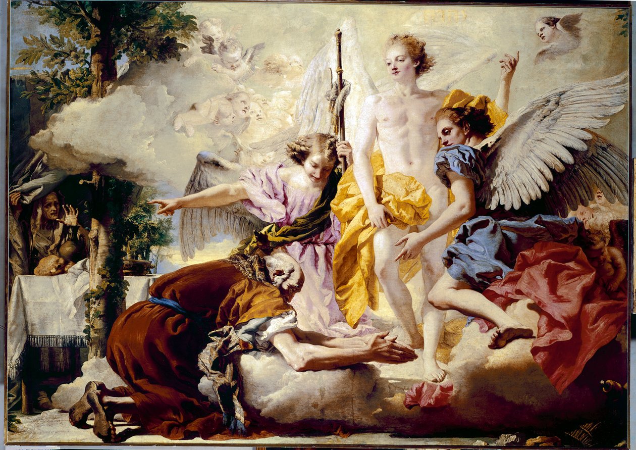 De tre änglars uppenbarelse för Abraham av Giovanni Battista Tiepolo