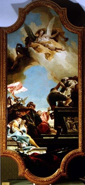 Att resa en staty till kejsarens ära av Giovanni Battista Tiepolo