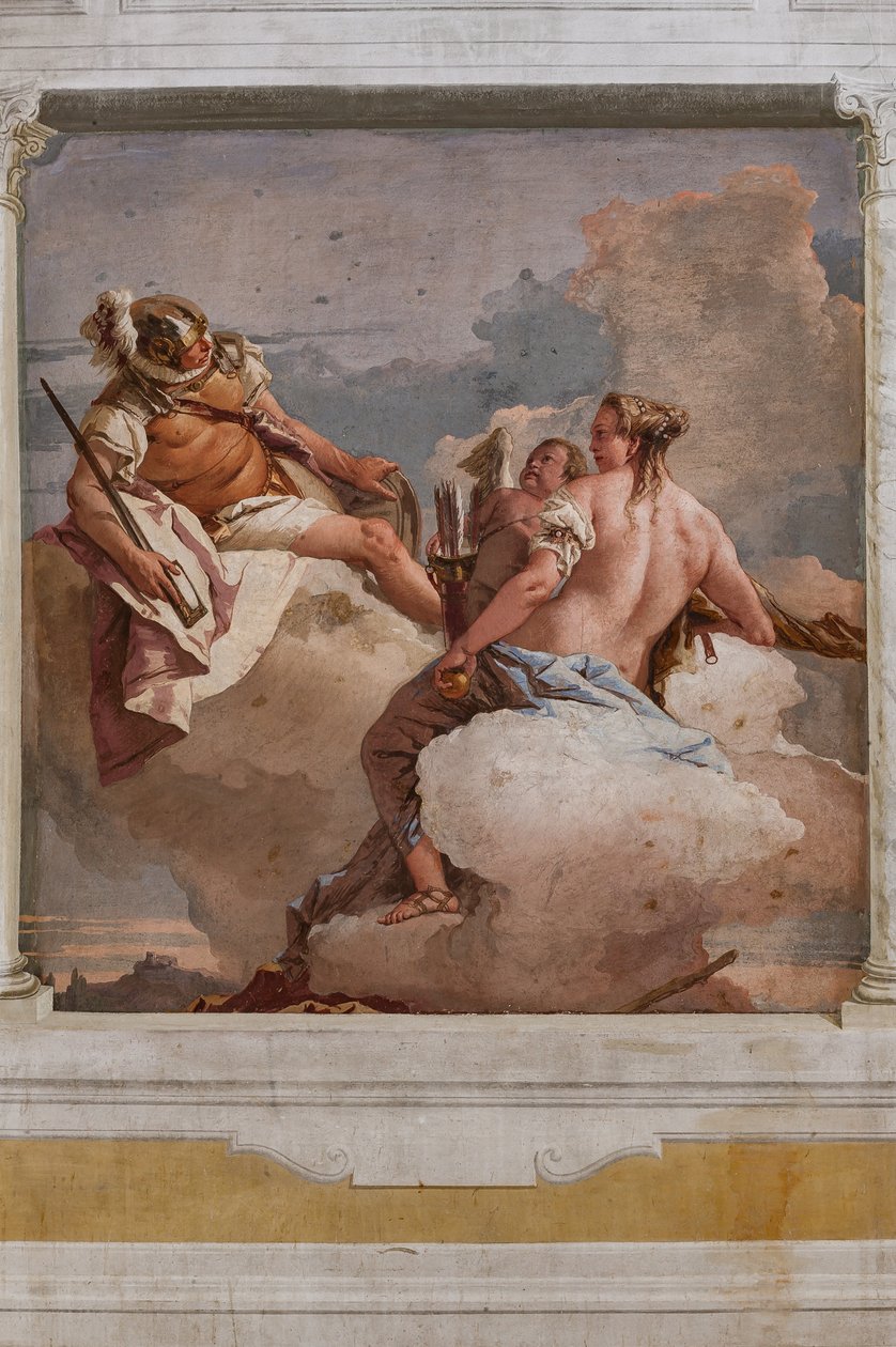 Gästboende, Olympens rum: "Mars, Venus och Eros" av Giovanni Battista Tiepolo