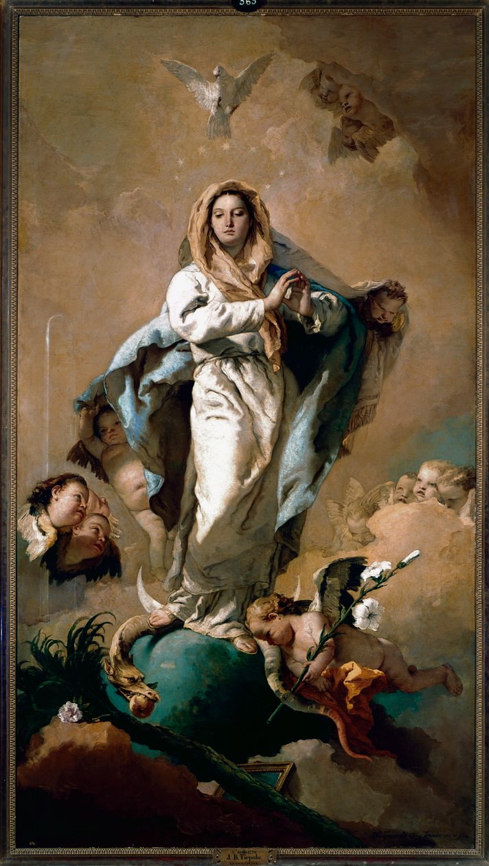 Obefläckad befruktning av Giovanni Battista Tiepolo