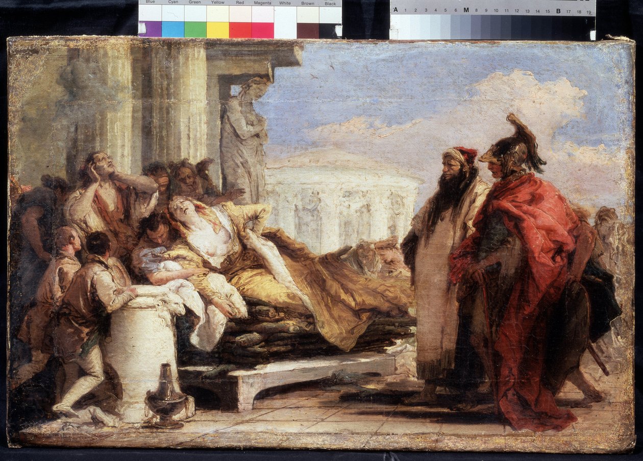 The death of Dido (The death of Dido). Målning av Giambattista Tiepolo (1696-1770). Olja på duk, 40 x 63 cm av Giovanni Battista Tiepolo