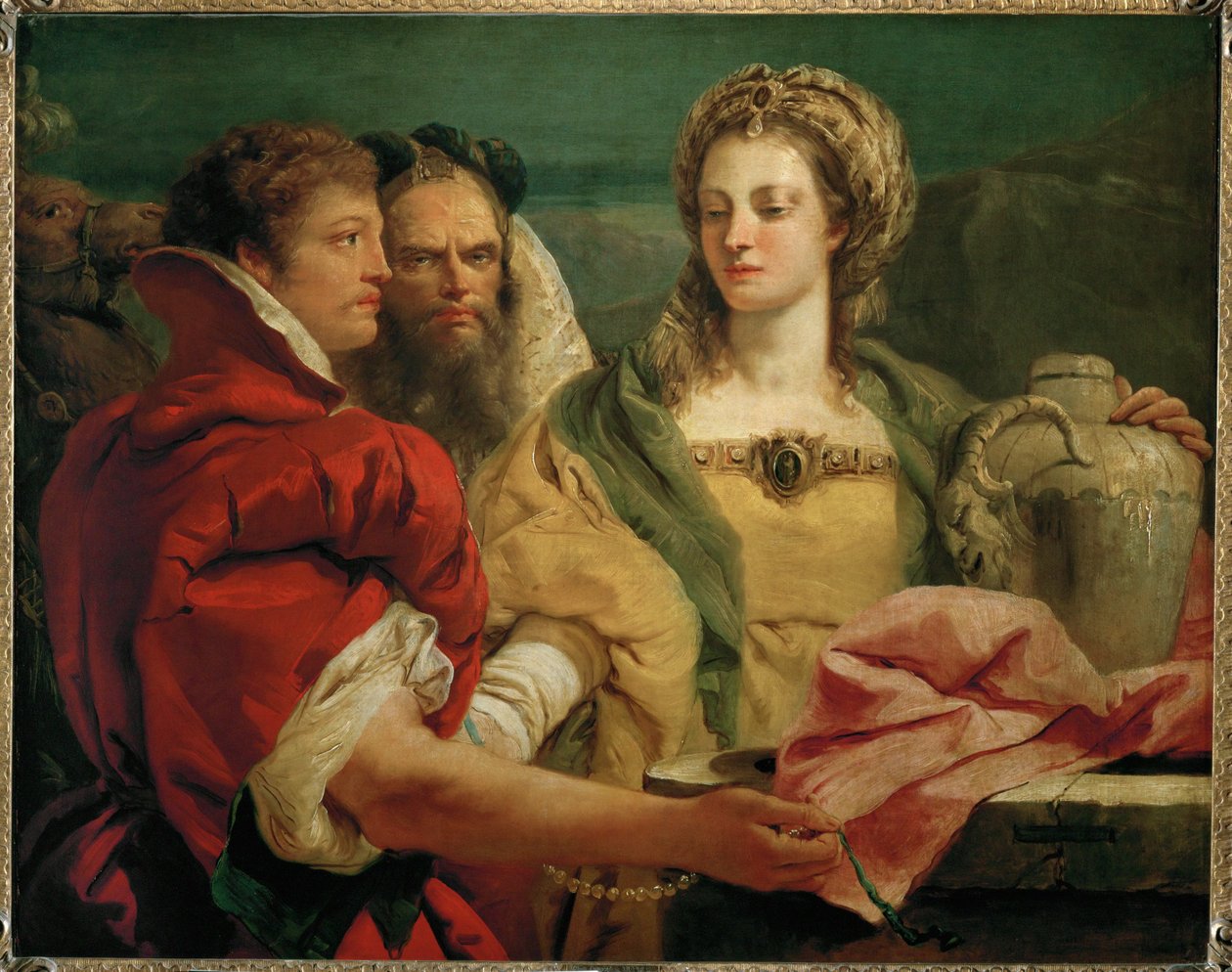 Rebecca vid brunnen... av Giovanni Battista (1696 1770) Tiepolo