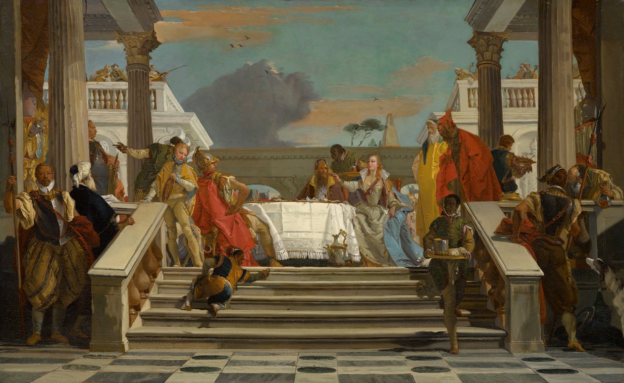 Cleopatra och Antonius bankett, cirka 1747-1750 (olja på duk) av Giovanni Battista Tiepolo
