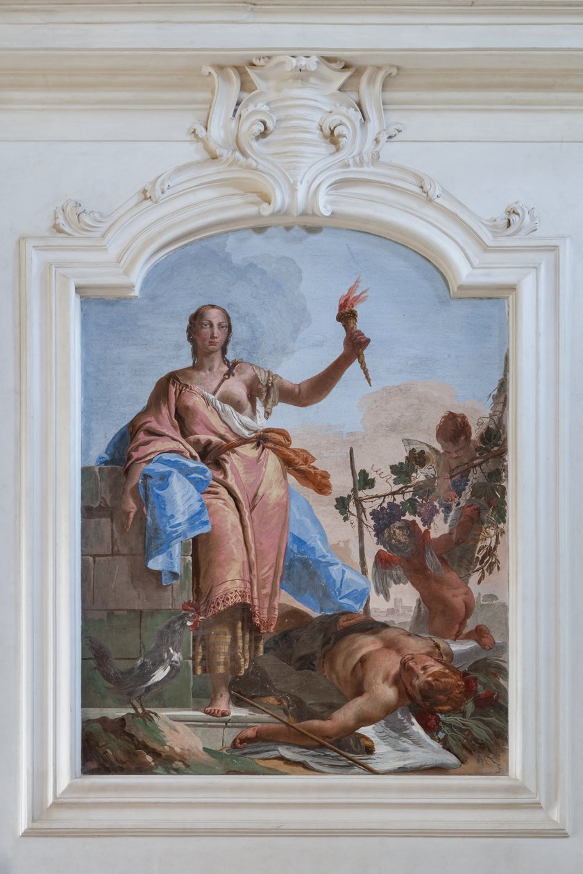 Vaksamhet triumferar över Slumber av Giovanni Battista Tiepolo