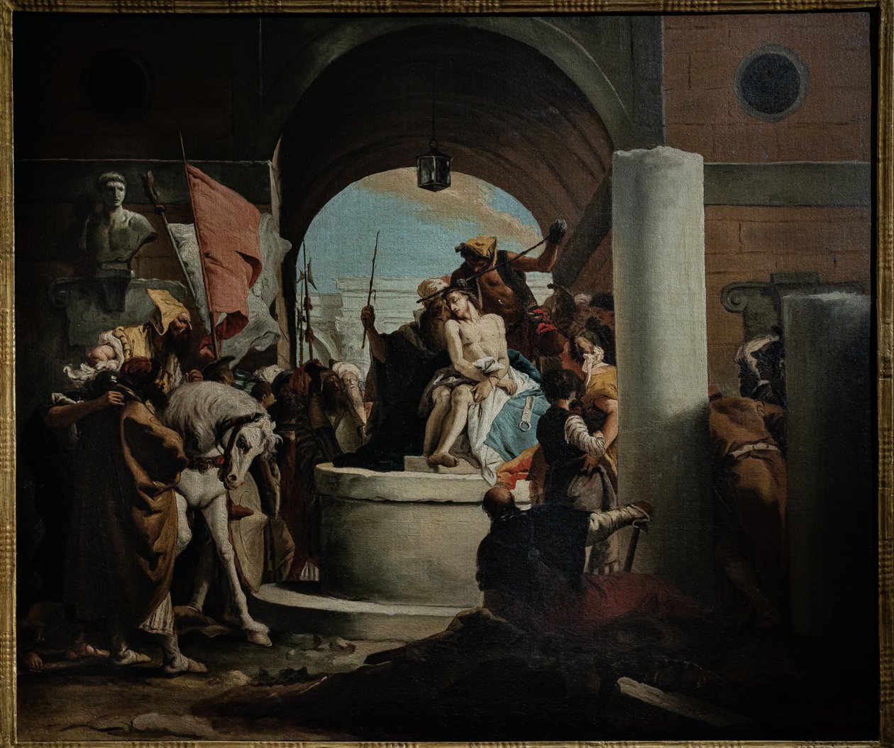Kopia av The Crowning of Thorns, mitten av 1700-talet (olja på duk) av Giovanni Battista (1696 1770) (workshop of) Tiepolo